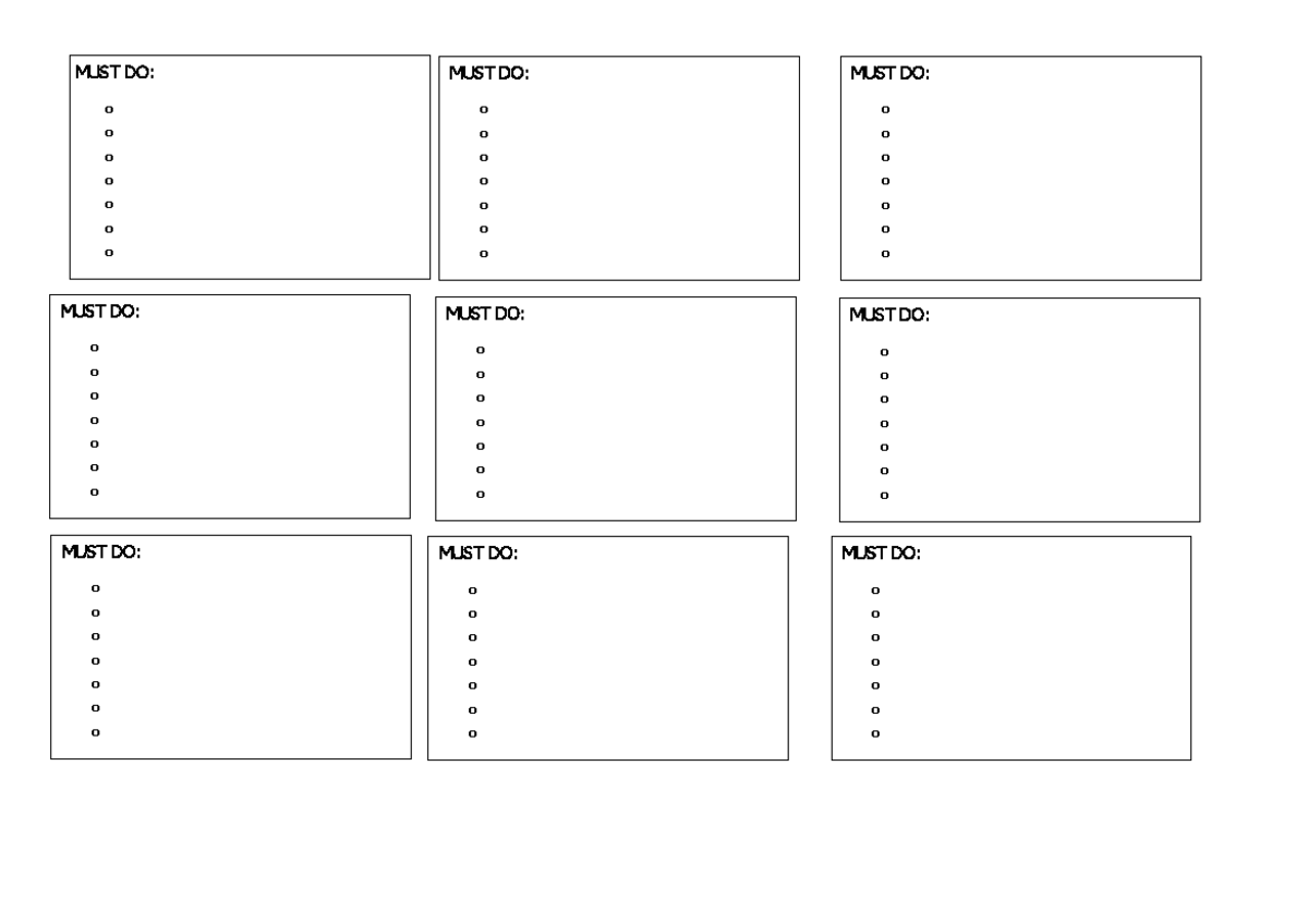 Document 1 - ahaha - MUST DO: o NSN o SS o SS o S o S o o MUST DO: o ...