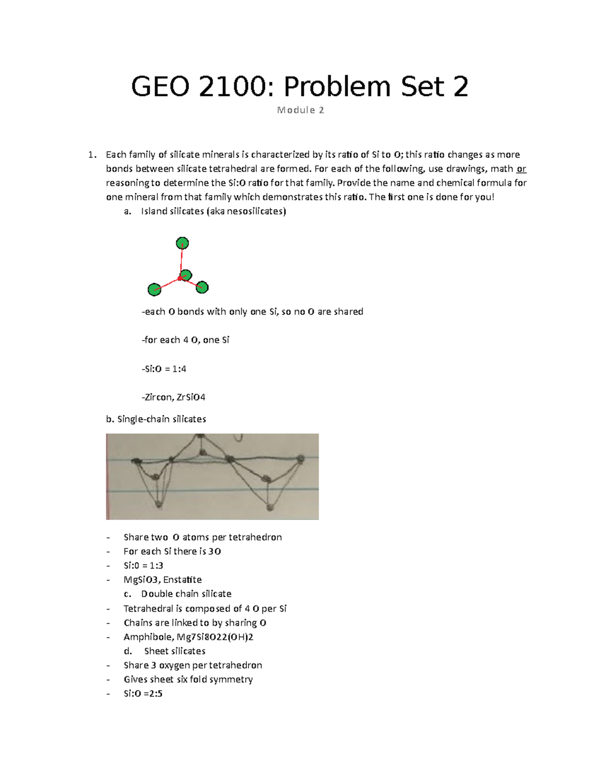 GEO2100PS2 - Problem Set 2 - GEO 2100: Problem Set 2 Module 2 Each ...