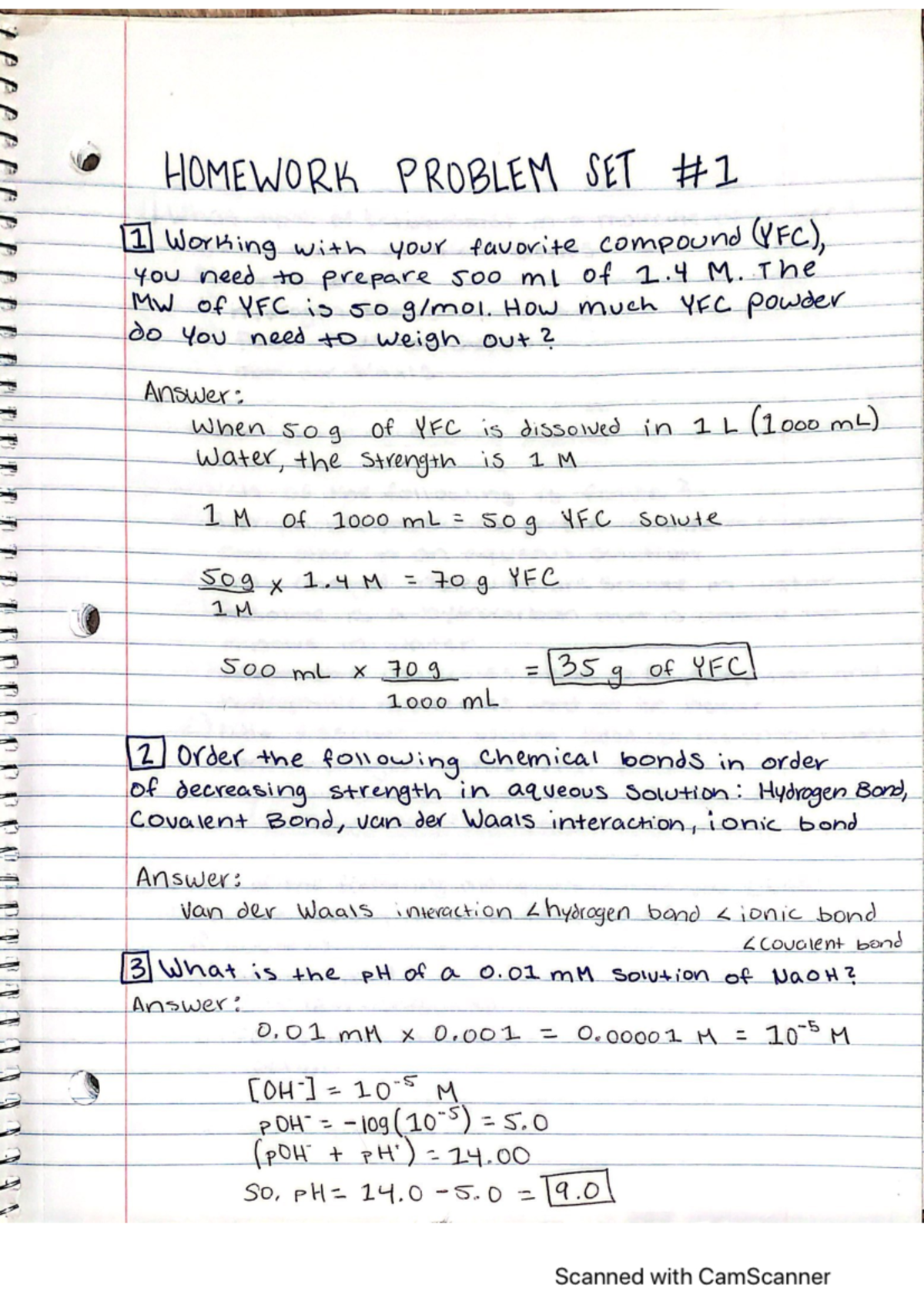 Molecular Cell Biology Problem Set 1 - BIOL 213 - Studocu