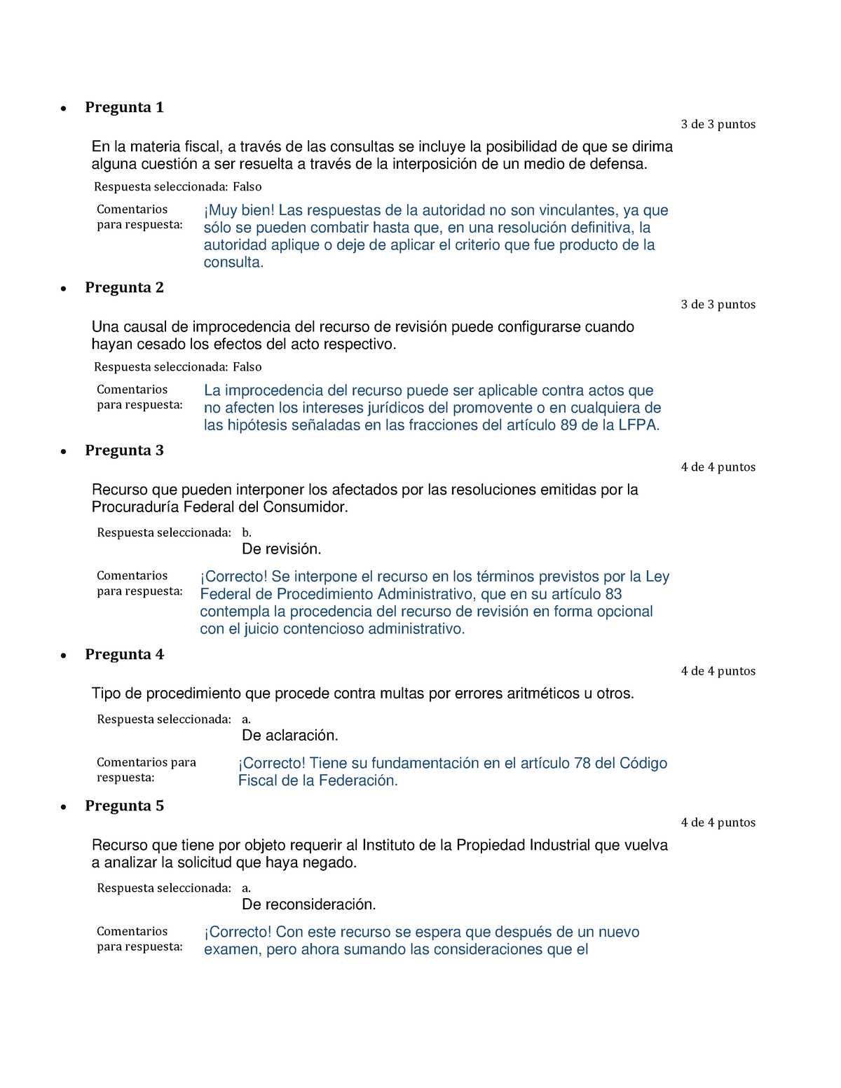 M19 Evaluacion 2 - Examen Derecho Fiscal - • Pregunta 1 3 De 3 Puntos ...