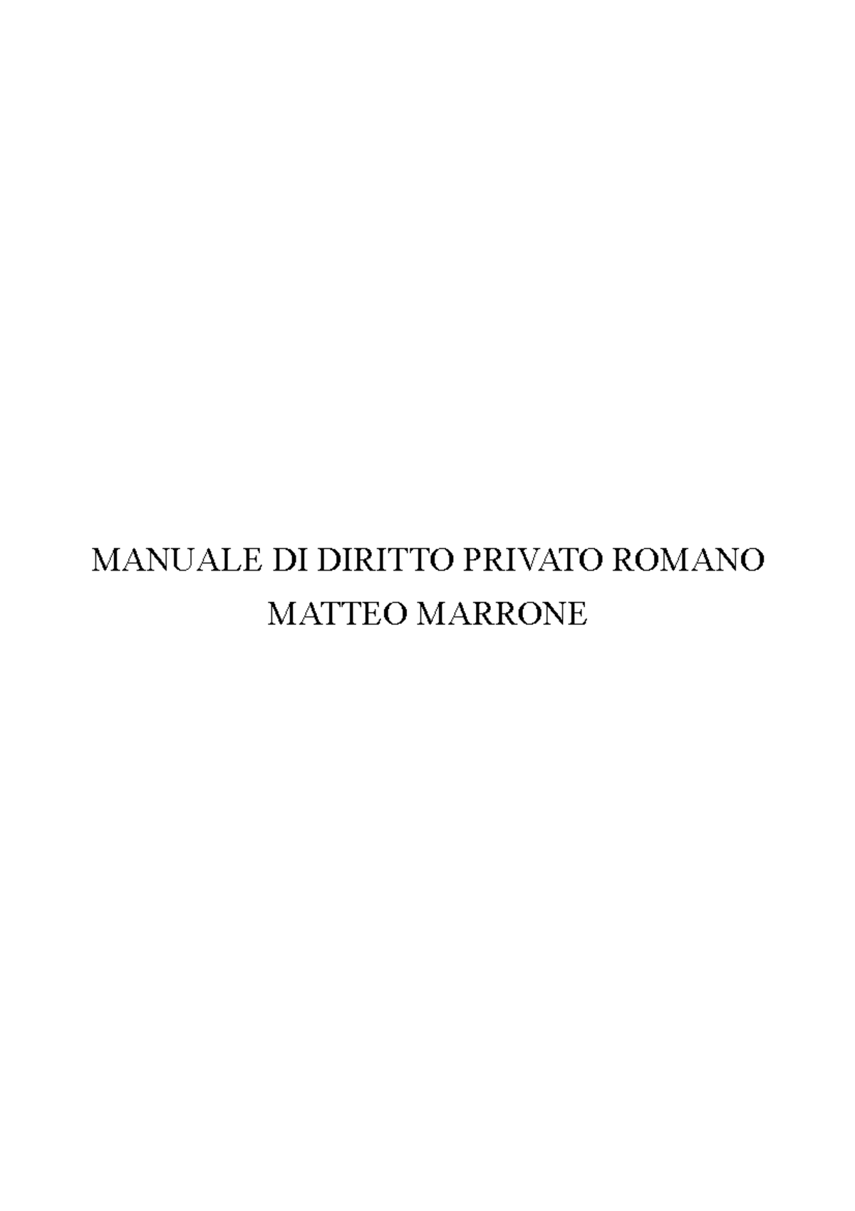 manuale di diritto privato romano