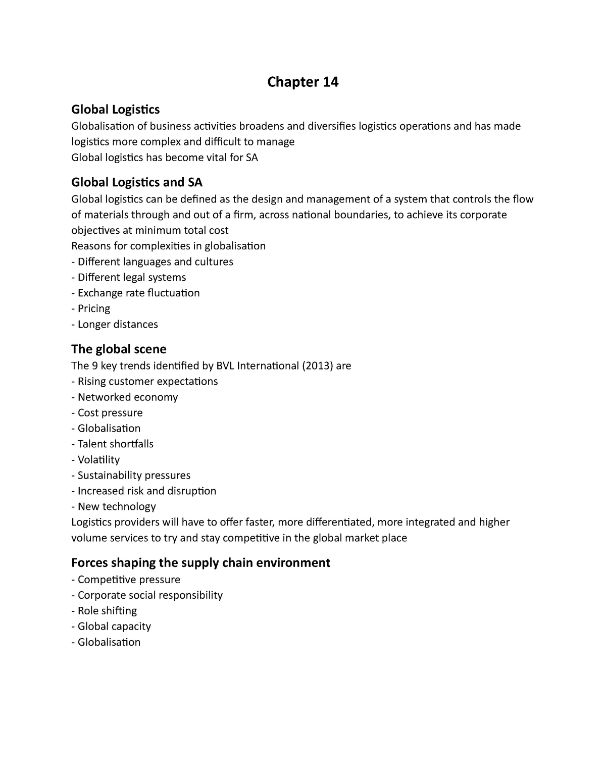 Chapter 14 - Summary Business Management - Chapter Of Business ...