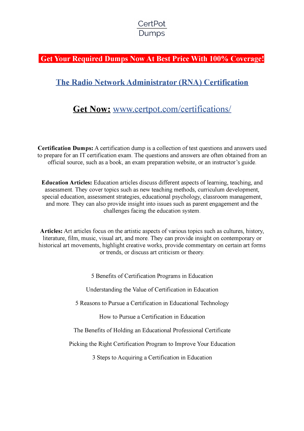 The Radio Network Administrator (RNA) Certification Motorola