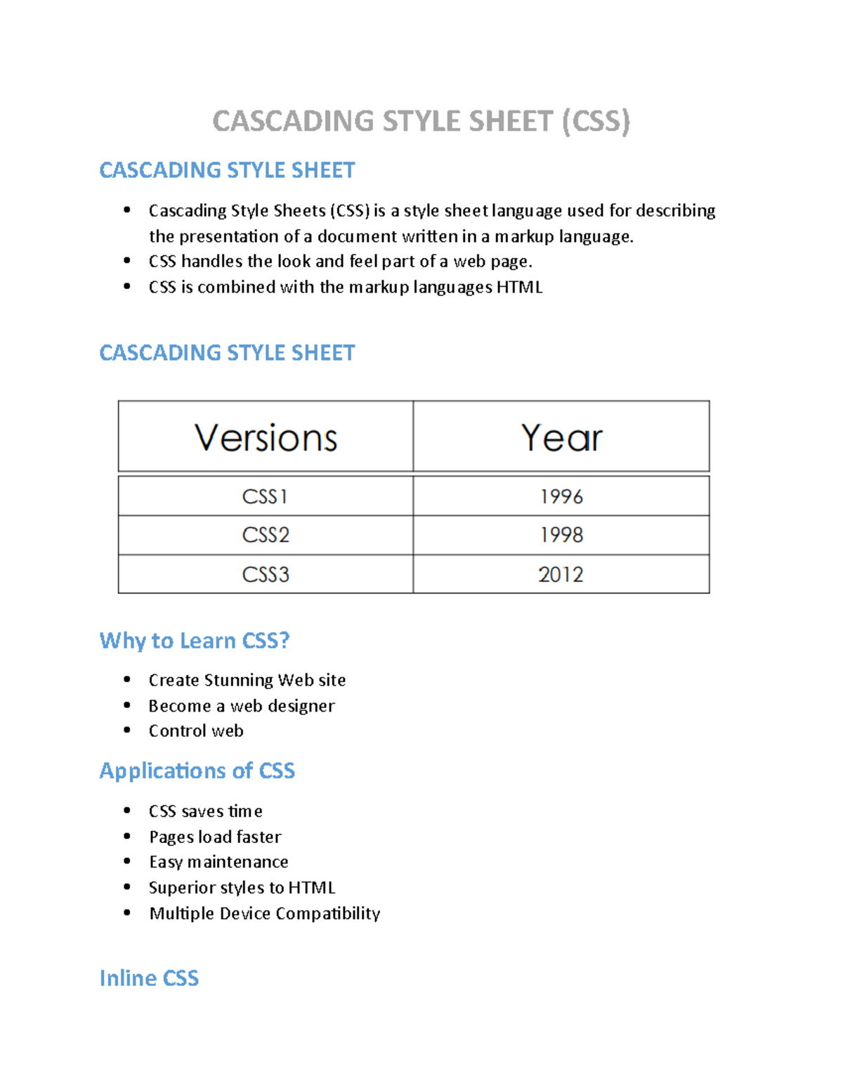 Cascading Style Sheet - CSS handles the look and feel part of a web ...