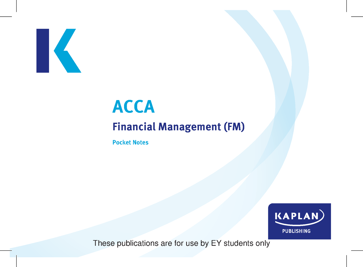 9. FM Pocket Notes 2021-22 - ACCA Financial Management (FM) Pocket ...