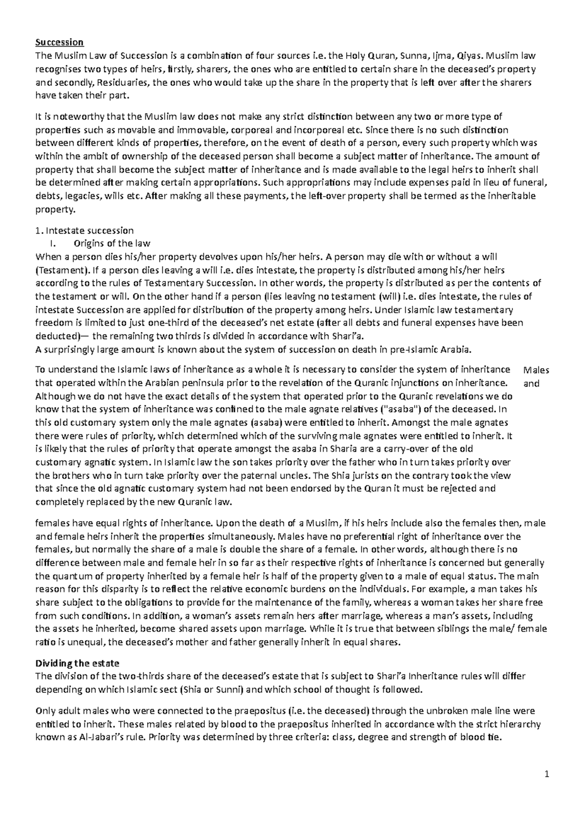 6. Sucession - This note is a comprehensive and easy to understand ...