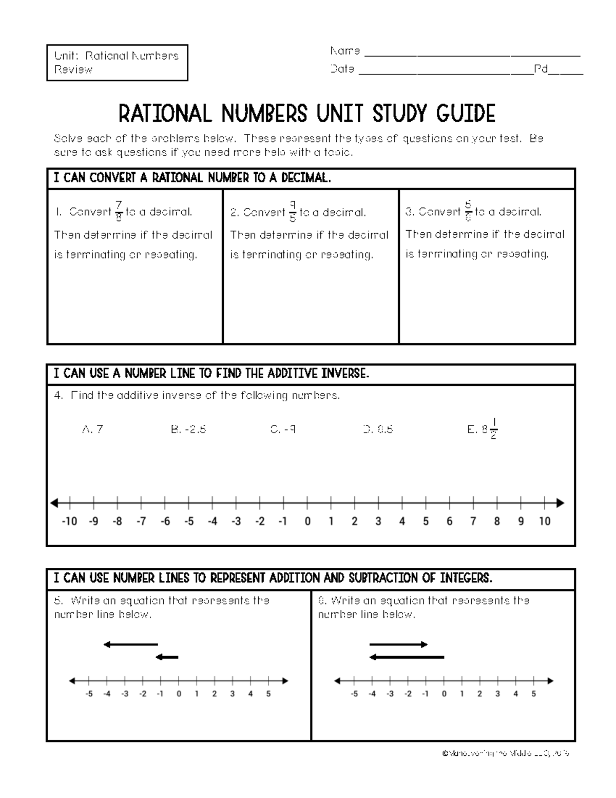 case study questions rational numbers