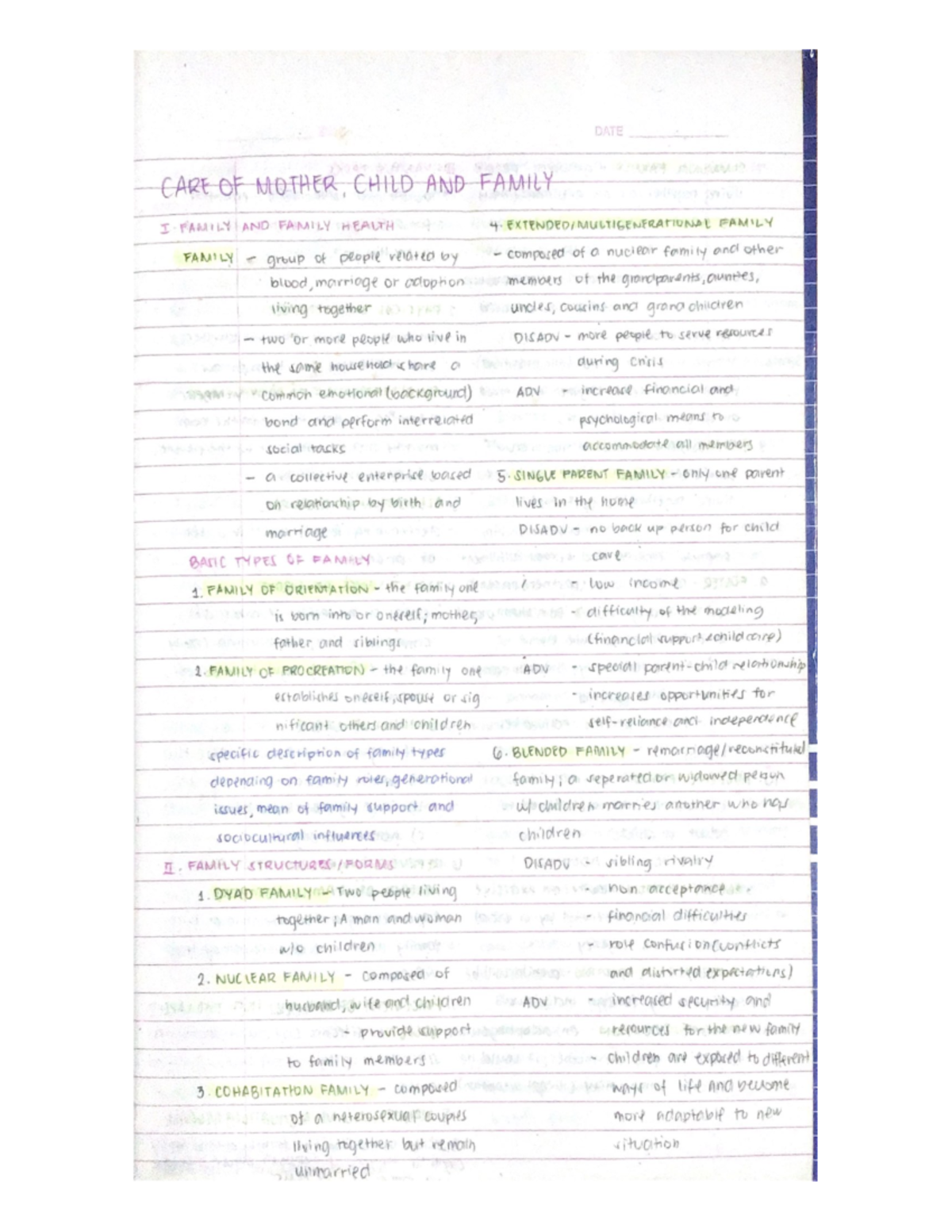Maternal and Child Health Nursing Lecture Notes - bs nursing - SWU ...