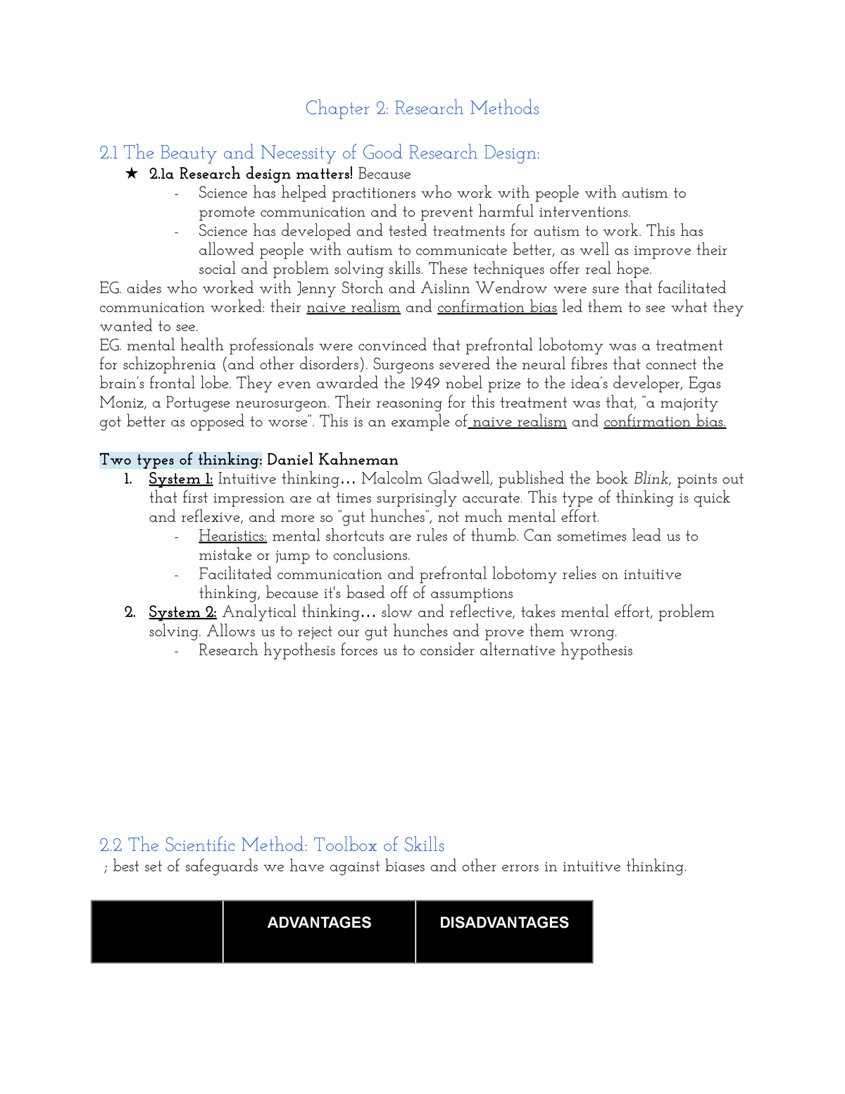 psychological research chapter 2 quizlet