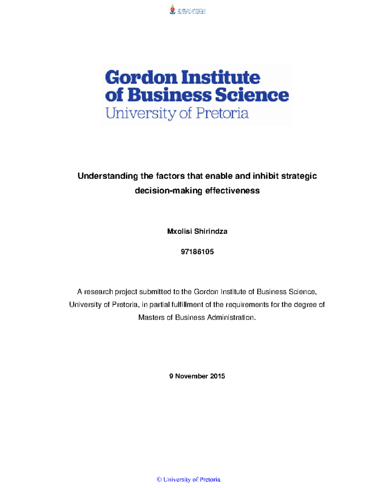 Shirindza Understanding 2015 - Understanding the factors that enable ...