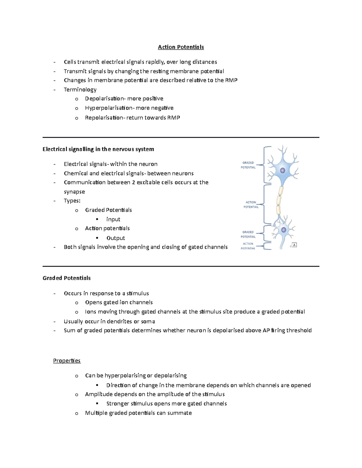 Action Potentials - Action Potentials Cells transmit electrical signals ...