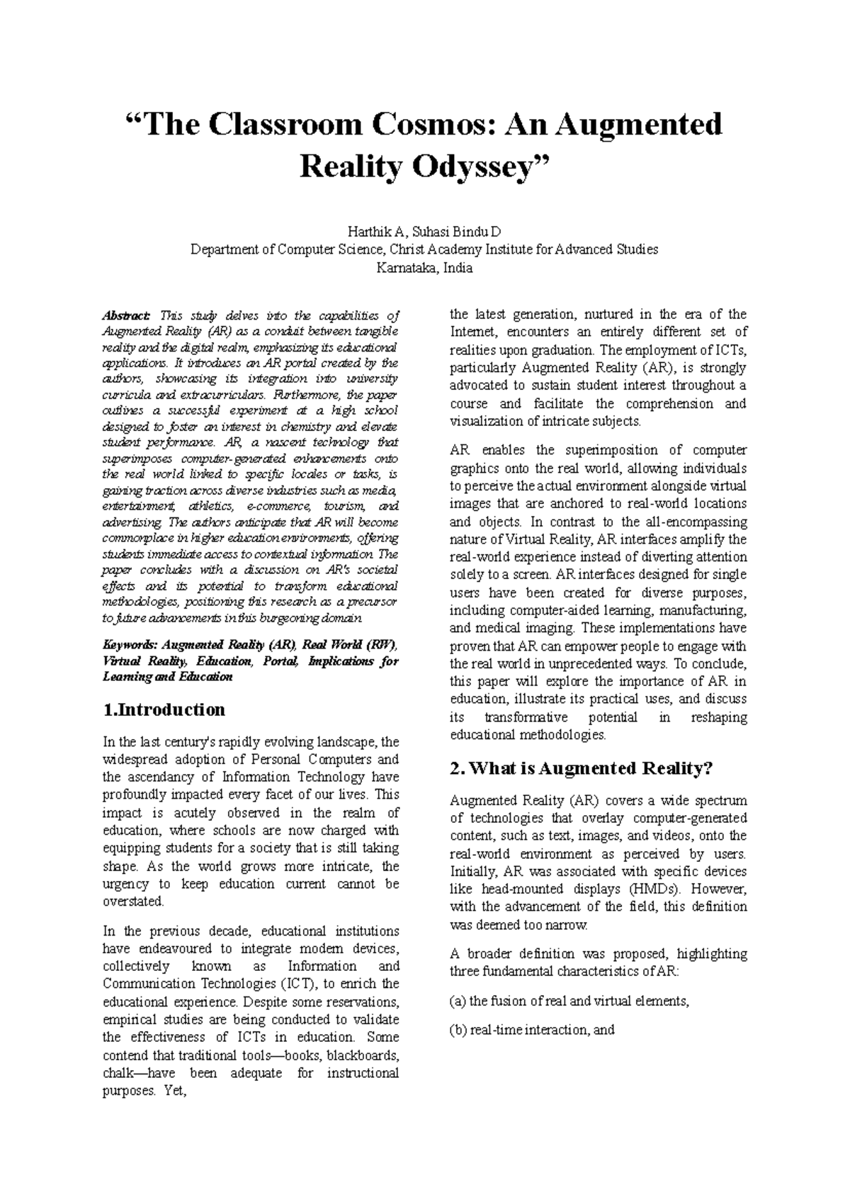 Augmented Reality - It introduces an AR portal created by the authors ...