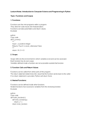 MIT 6.0001 Introduction to Comp Sci and Programming in Python - Study ...