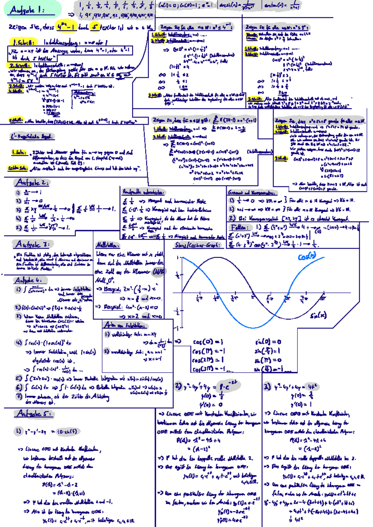 Formelsammlung 4 - Zusammenfassung Mathe/Physik I für ...