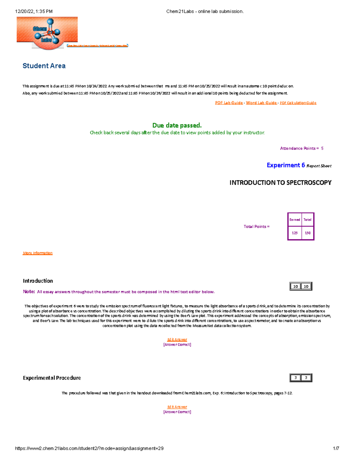 experiment 6 lab report