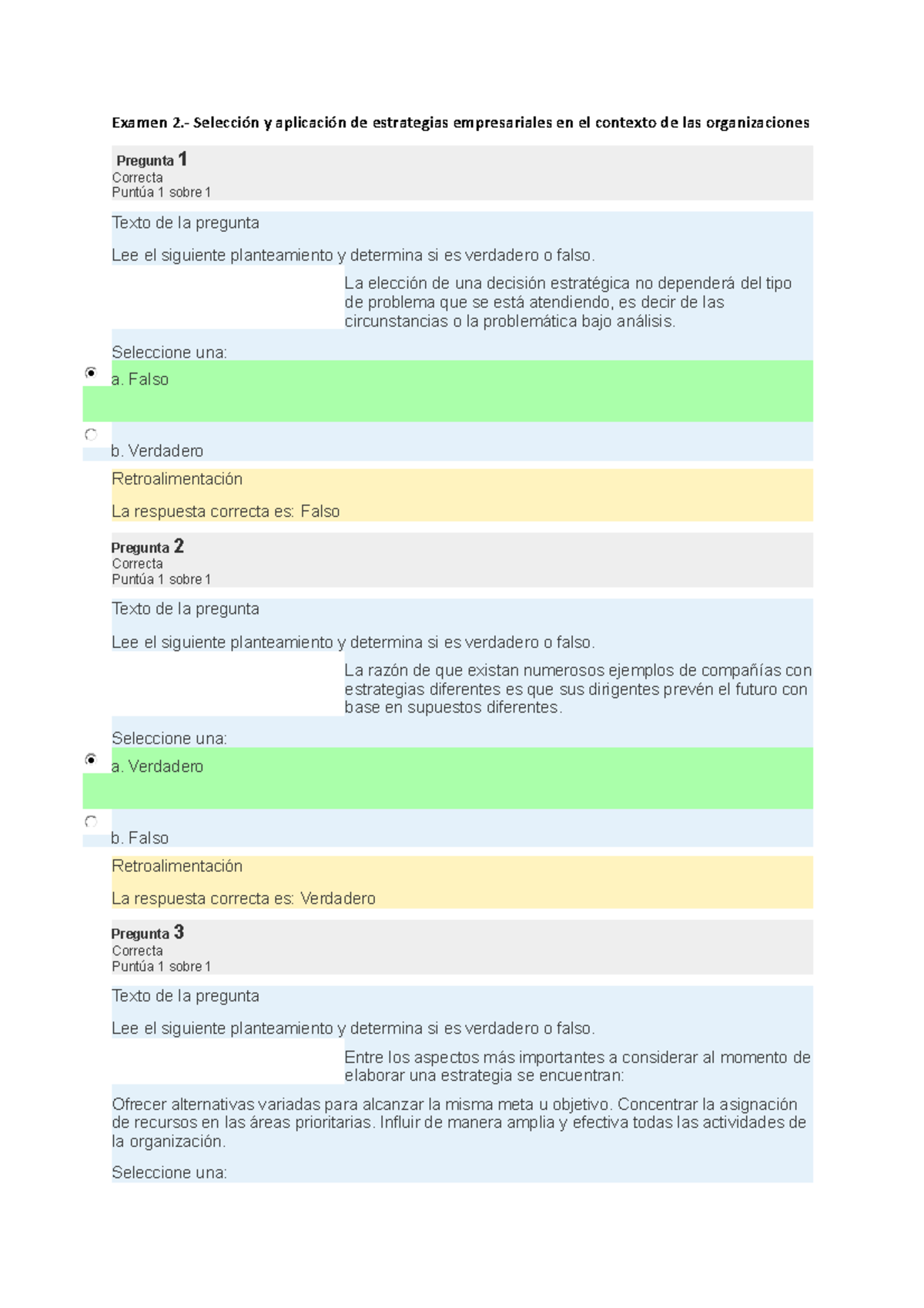 Examen 2 Selección Y Aplicación De Estrategias Empresariales En El Contexto De Las 2386