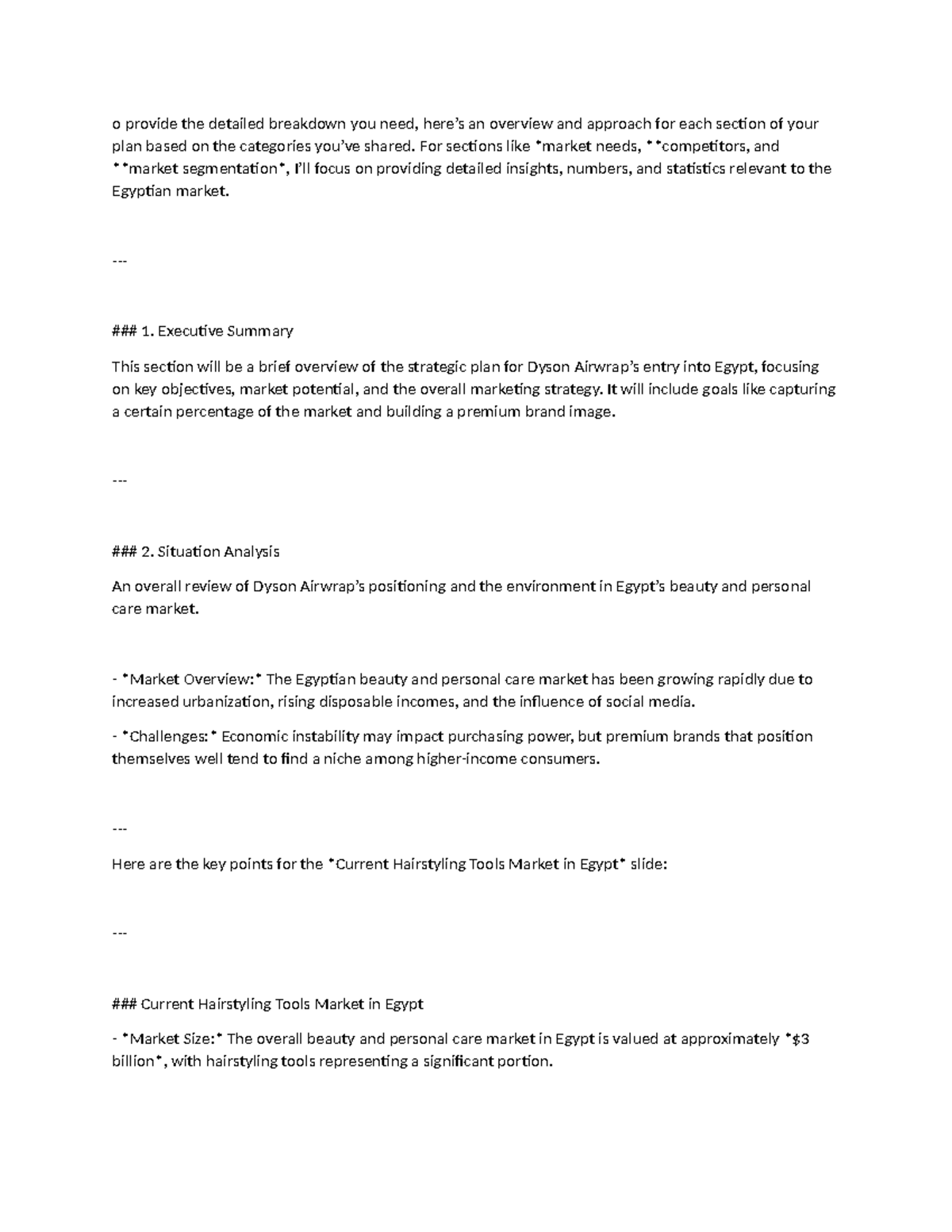 Dyson - PLAN - o provide the detailed breakdown you need, here’s an ...