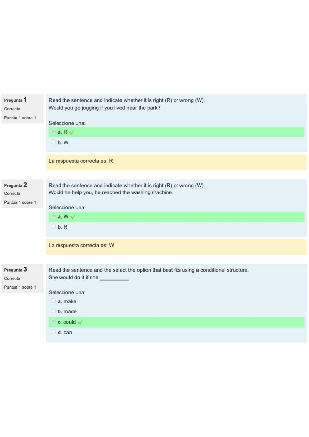 Assignment 5 Questionnaire U3 - Pregunta 1 Read the sentence and ...
