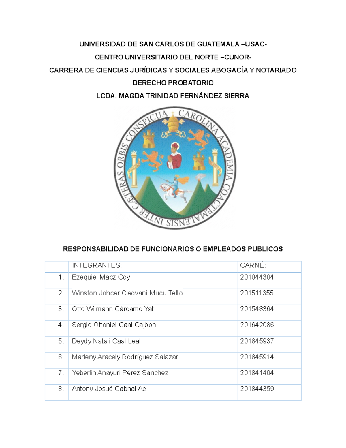 Grupo 8 Responsabilidad DE Funcionarios O Empleados Publicos ...