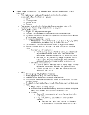 AP Bio Chapter 2 Notes - Chapter Two: The Chemistry Of Life: Just When ...