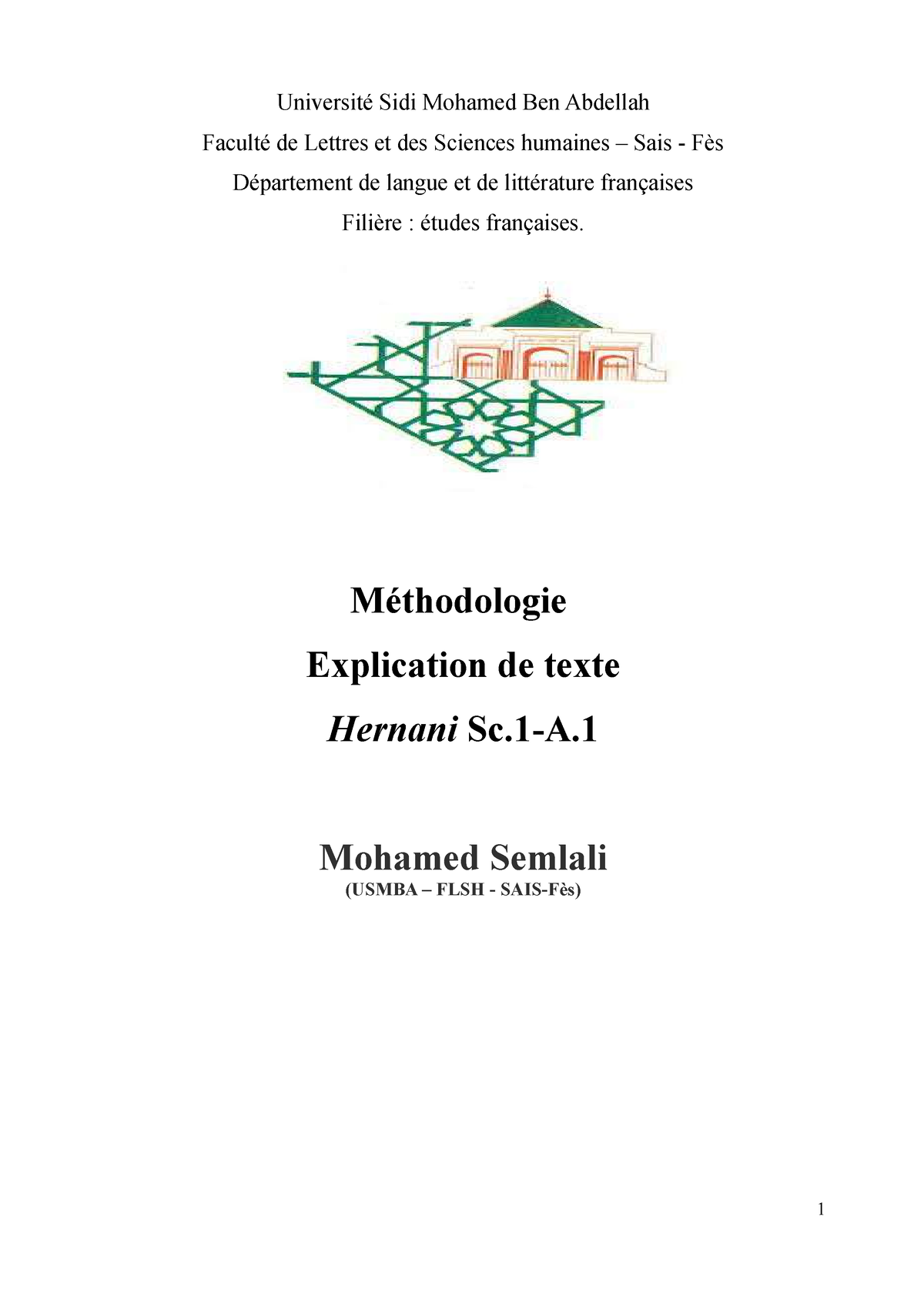 Initiation à La Recherche - Université Sidi Mohamed Ben Abdellah ...