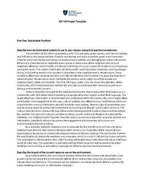 IDS 150 Module Two Short Paper - IDS 150-Module Two Short Paper Carolyn ...