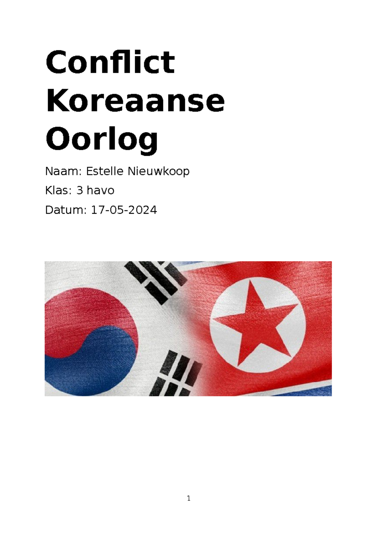 aardrijkskunde-eindopdracht-estelle-conflict-koreaanse-oorlog-naam