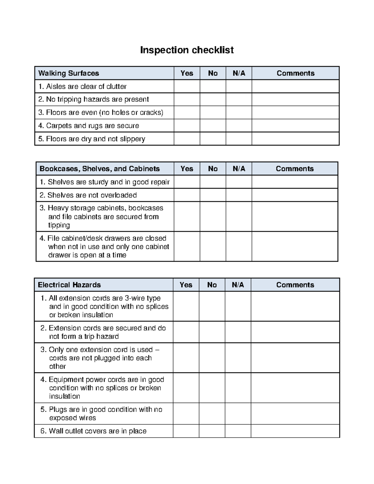 Exercise No. 3- Conda, Erol Jan A - Inspection checklist Walking ...