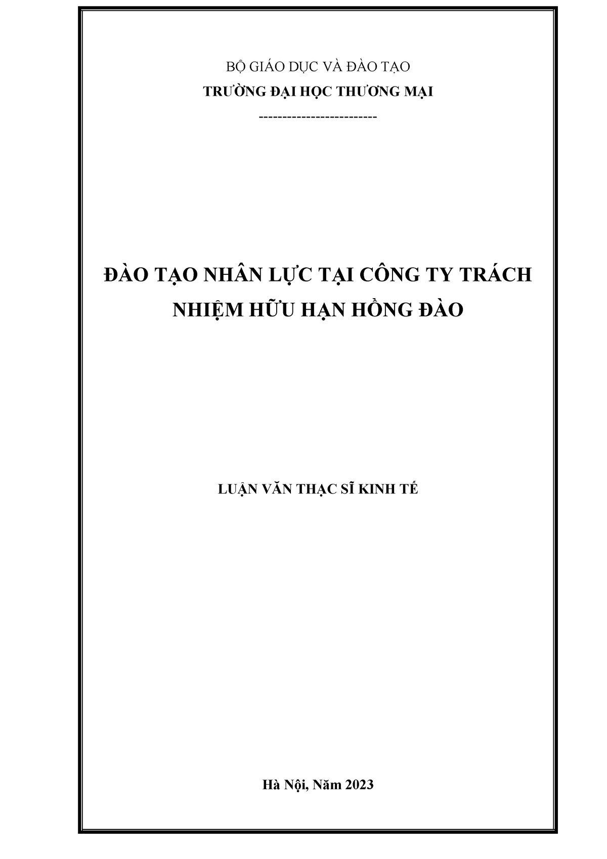 20230410-LV-QANH - đac - BỘ GIÁO DỤC VÀ ĐÀO TẠO TRƯỜNG ĐẠI HỌC THƯƠNG ...