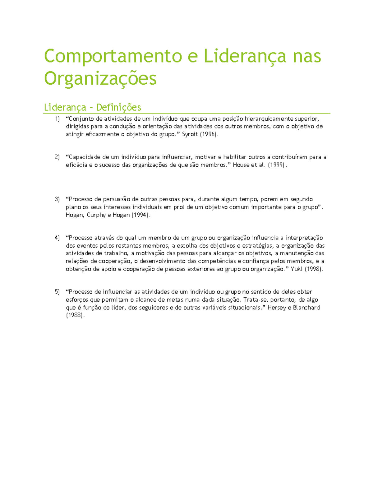 Comportamento E Liderança Nas Organizações - Comportamento E Liderança ...