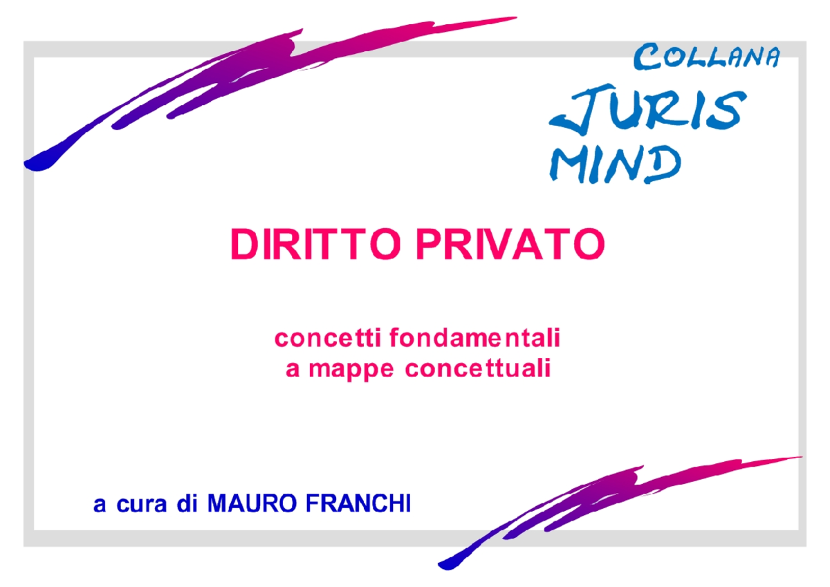 Diritto Privato a Mappe concettuali - Giurisprudenza - Studocu