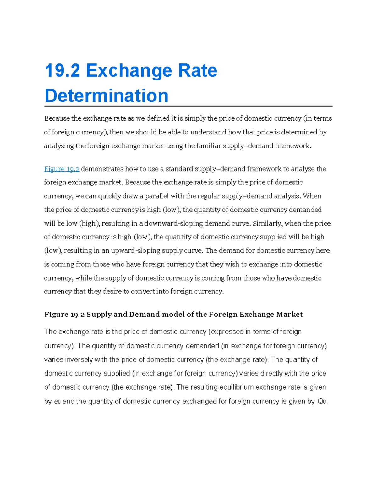 Chapter 19.2 Coursework - 19 Exchange Rate Determination Because The 