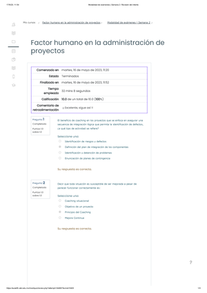 Examen Primer Parcial (Segunda Vuelta) Factor Humano EN LA ...