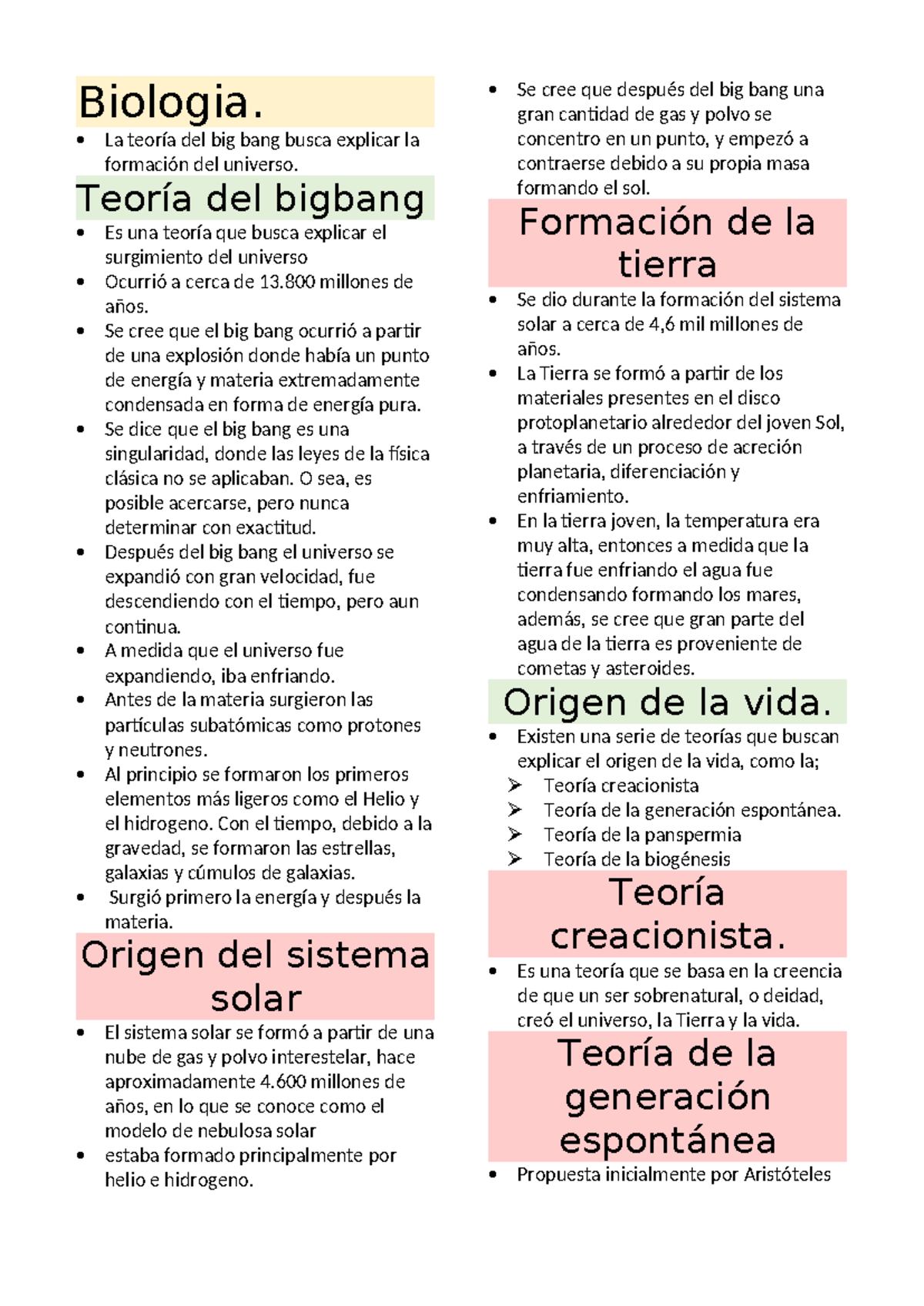 Origen de la vida y universo. - Biologia. La teoría del big bang busca ...