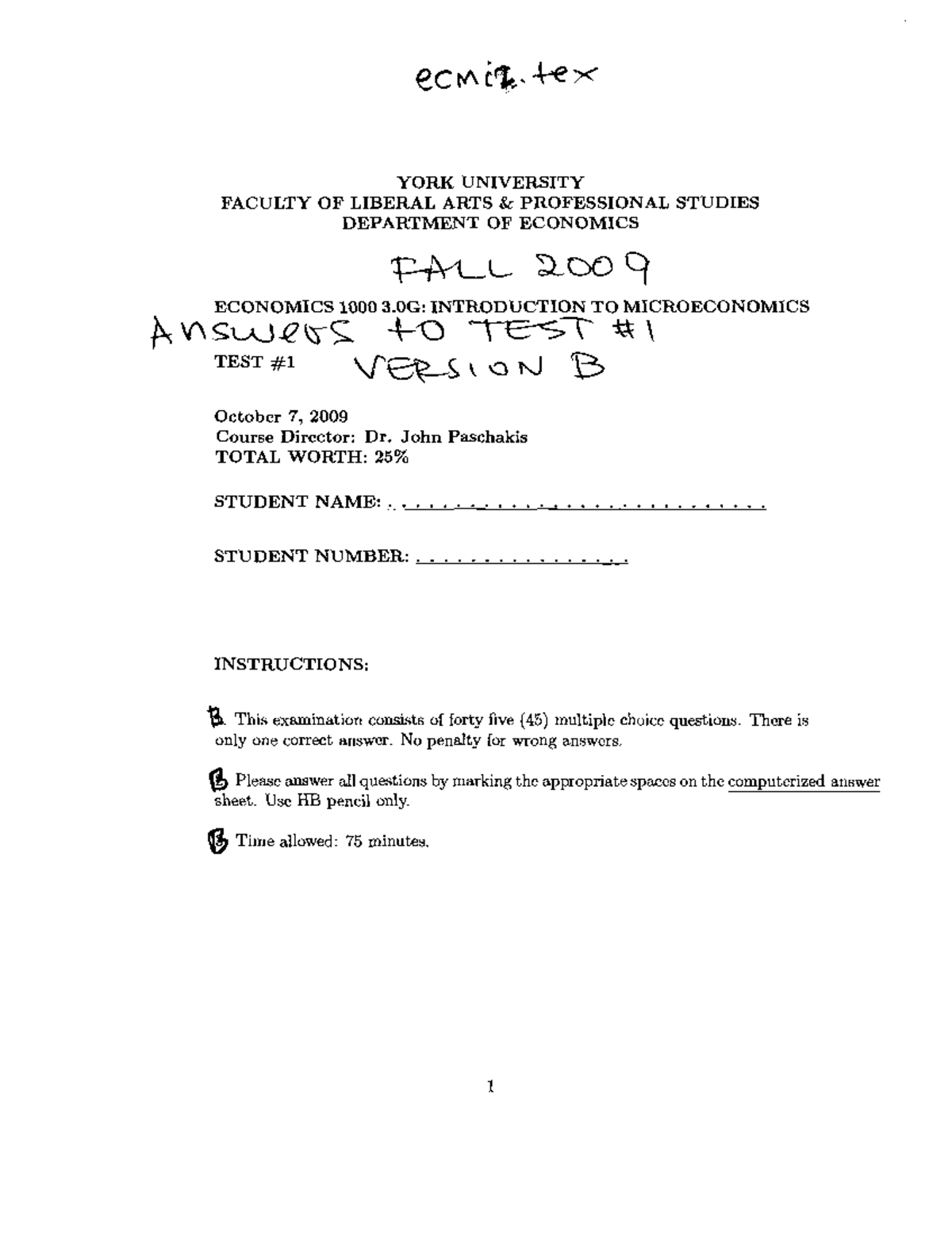 Exam 2011, questions and answers - ECON1000 - Studocu