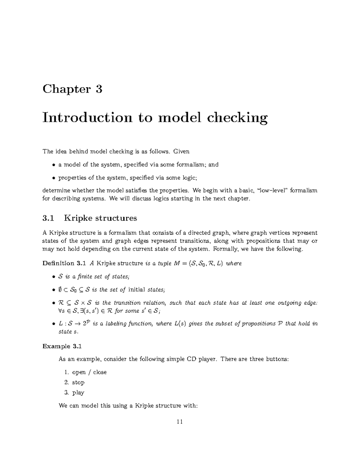 Ch03 - Andrew Miner - Chapter 3 Introduction to model checking The idea ...