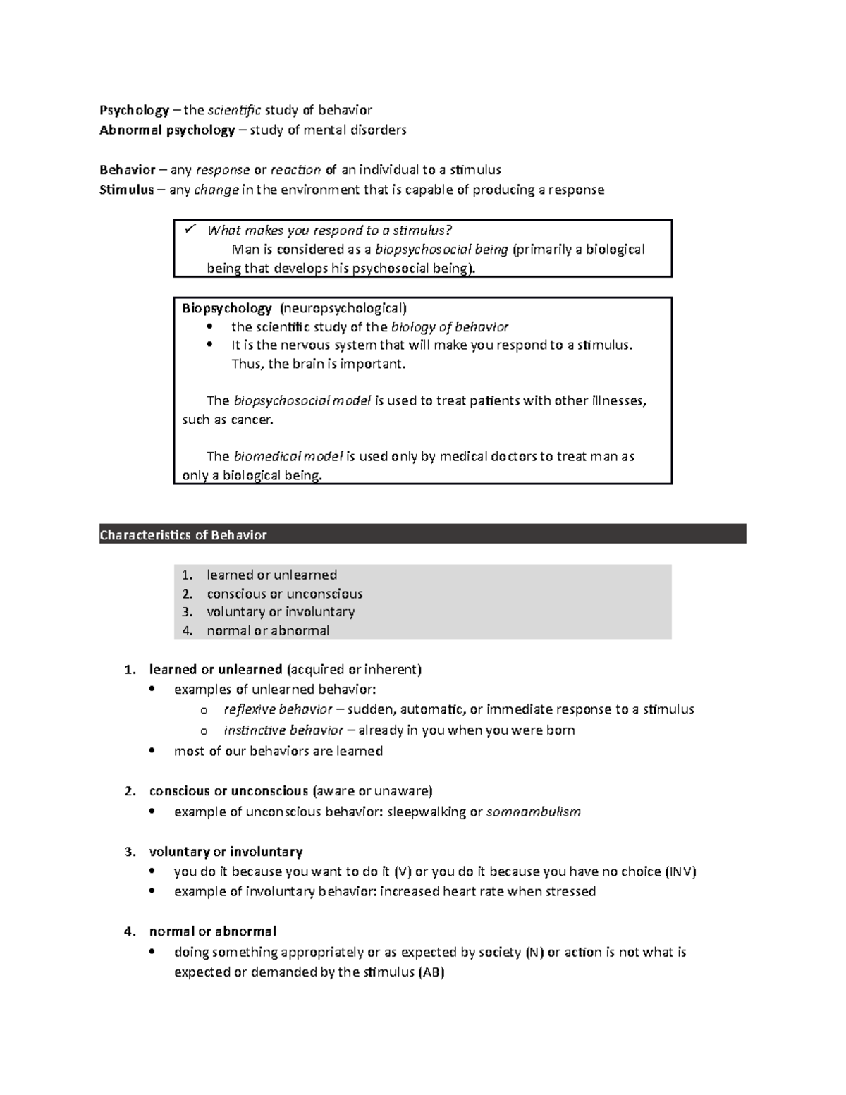 Abnormal Psychology (Introduction) - Psychology – The Scientific Study ...