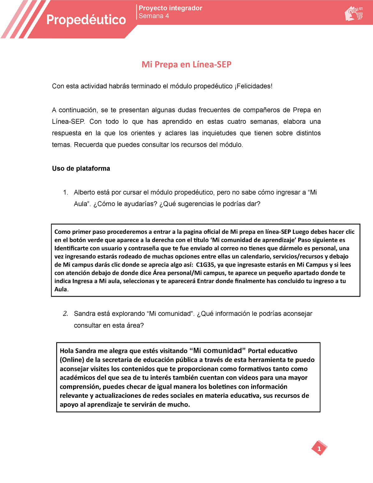 Modulo 0 Semana 4 Proyecto Integrador Prepa En Linea Sep Mi Prepa En