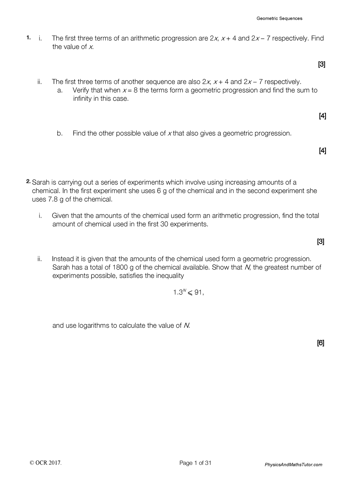 ocr-a-level-maths-1-04i-j-geometric-sequences-exam-qs-ocr-2017