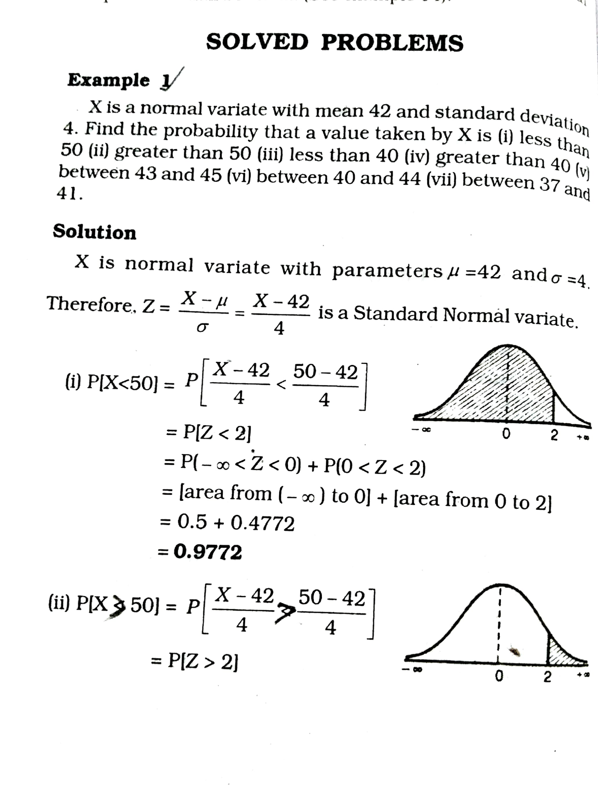 normal distribution problems and solutions