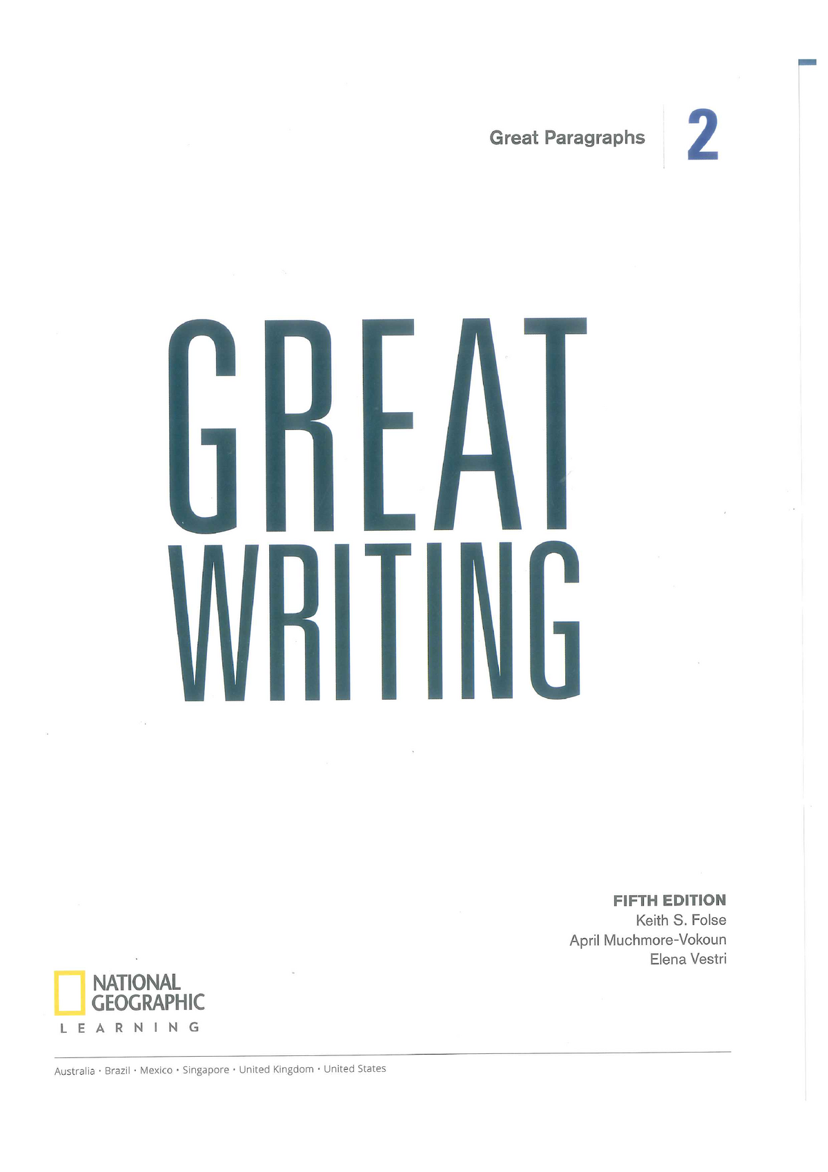 Great Writing 2 5th, help people improve writing skills - Writing