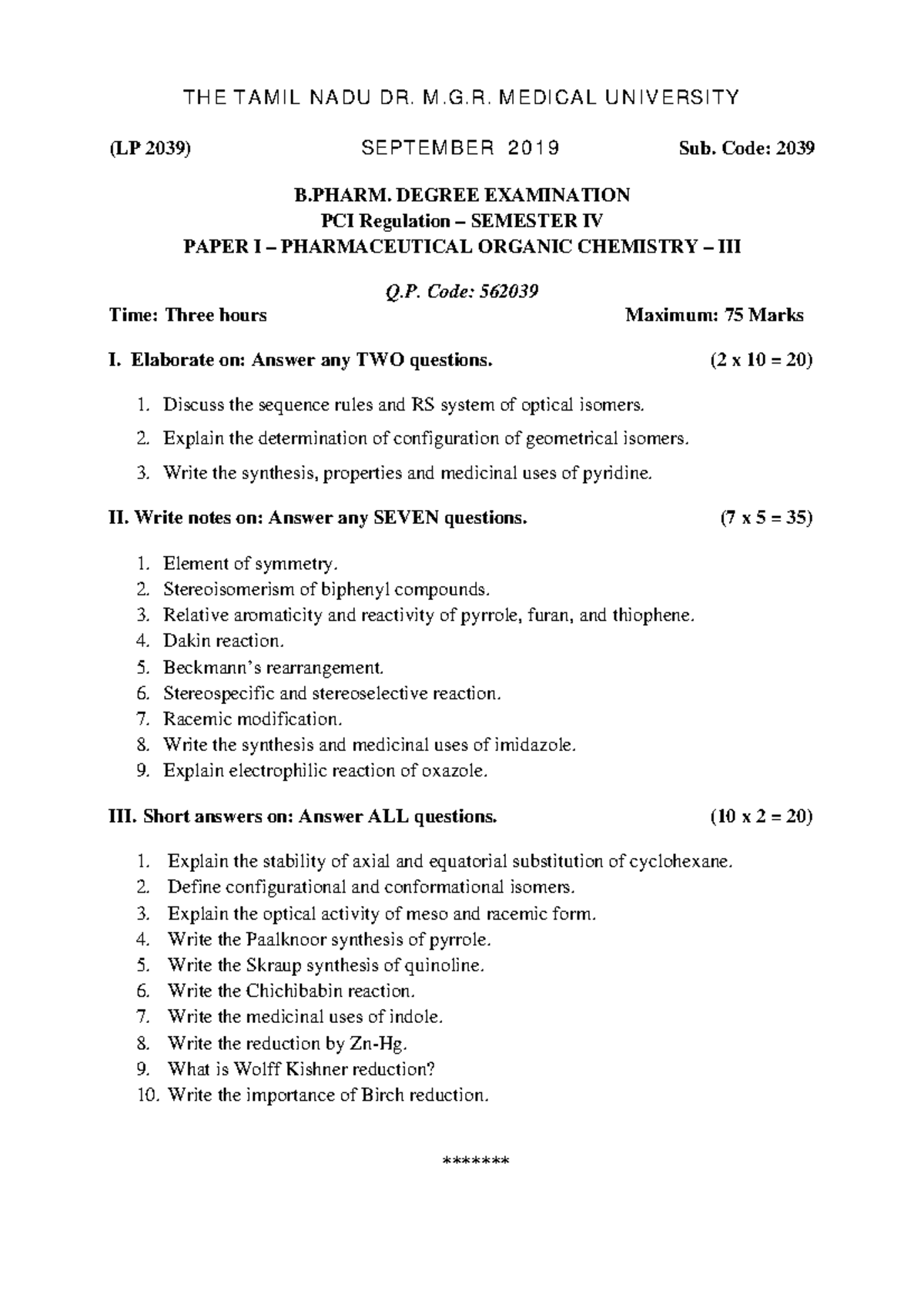 562039 LP - Enjoy mfs - (LP 2039) SEPTEMBER 2019 Sub. Code: 2039 B ...