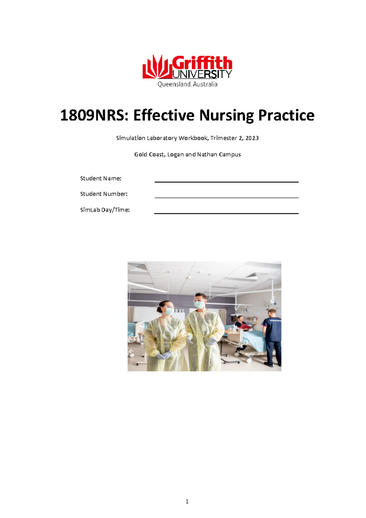 1809NRS+Clinical+Sim Lab+Workbook+ Final+2023-5+%281%29 - 1809NRS ...