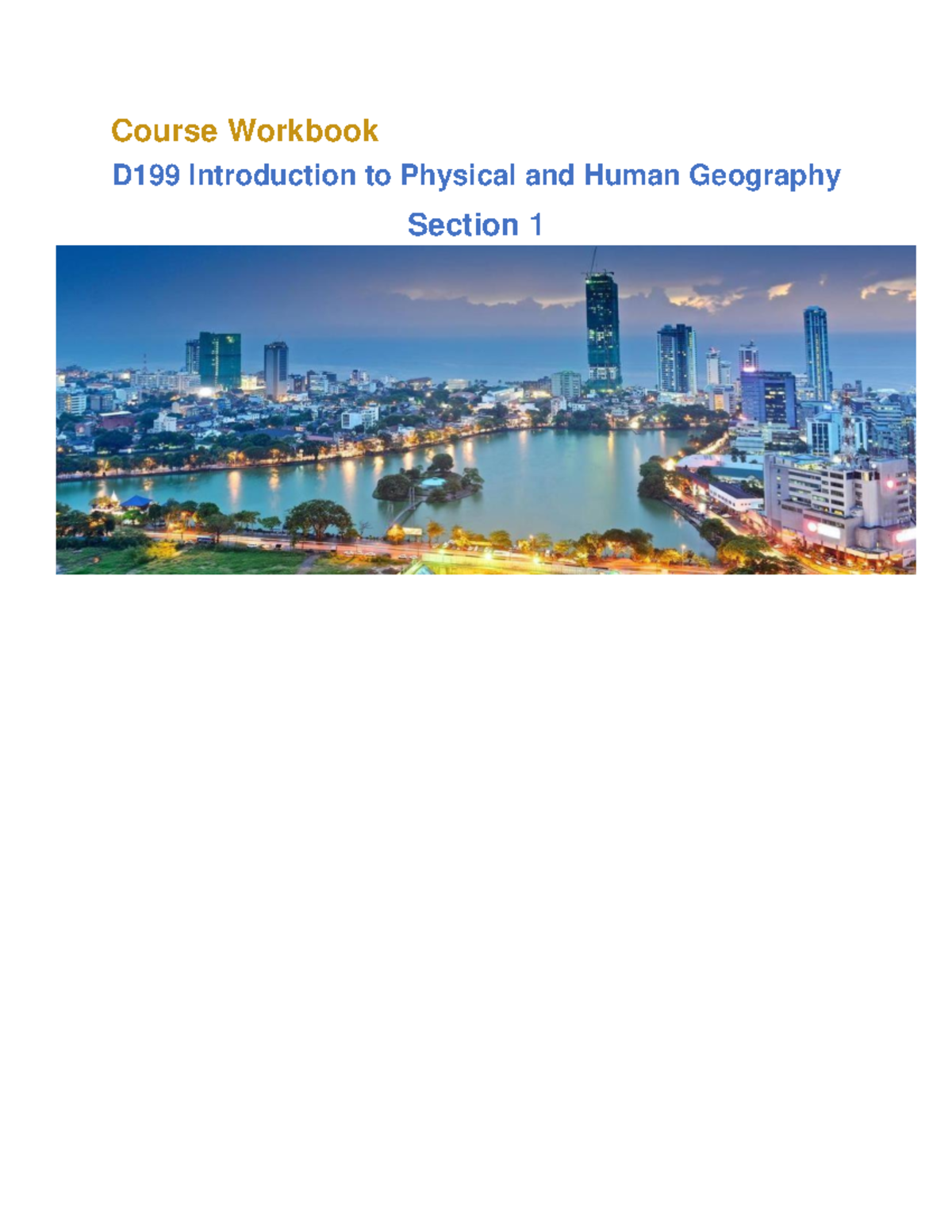 D199 Course Workbook - Course Workbook D199 Introduction To Physical ...