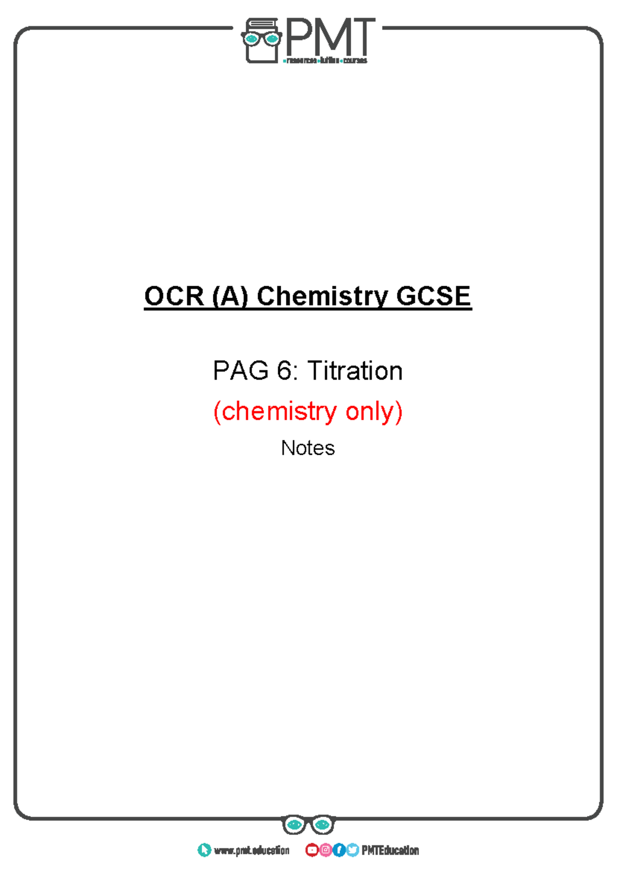 ocr chemistry coursework