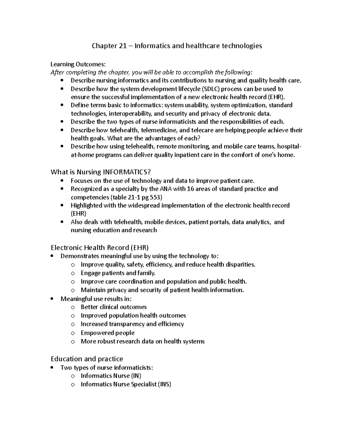 week 12 assignment case study informatics in healthcare