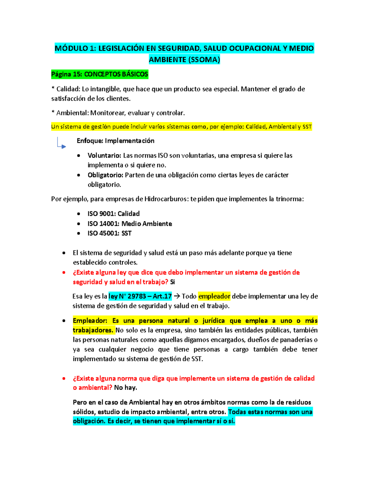 Apuntes Todos LOS Módulos - M”DULO 1: LEGISLACI”N EN SEGURIDAD, SALUD ...