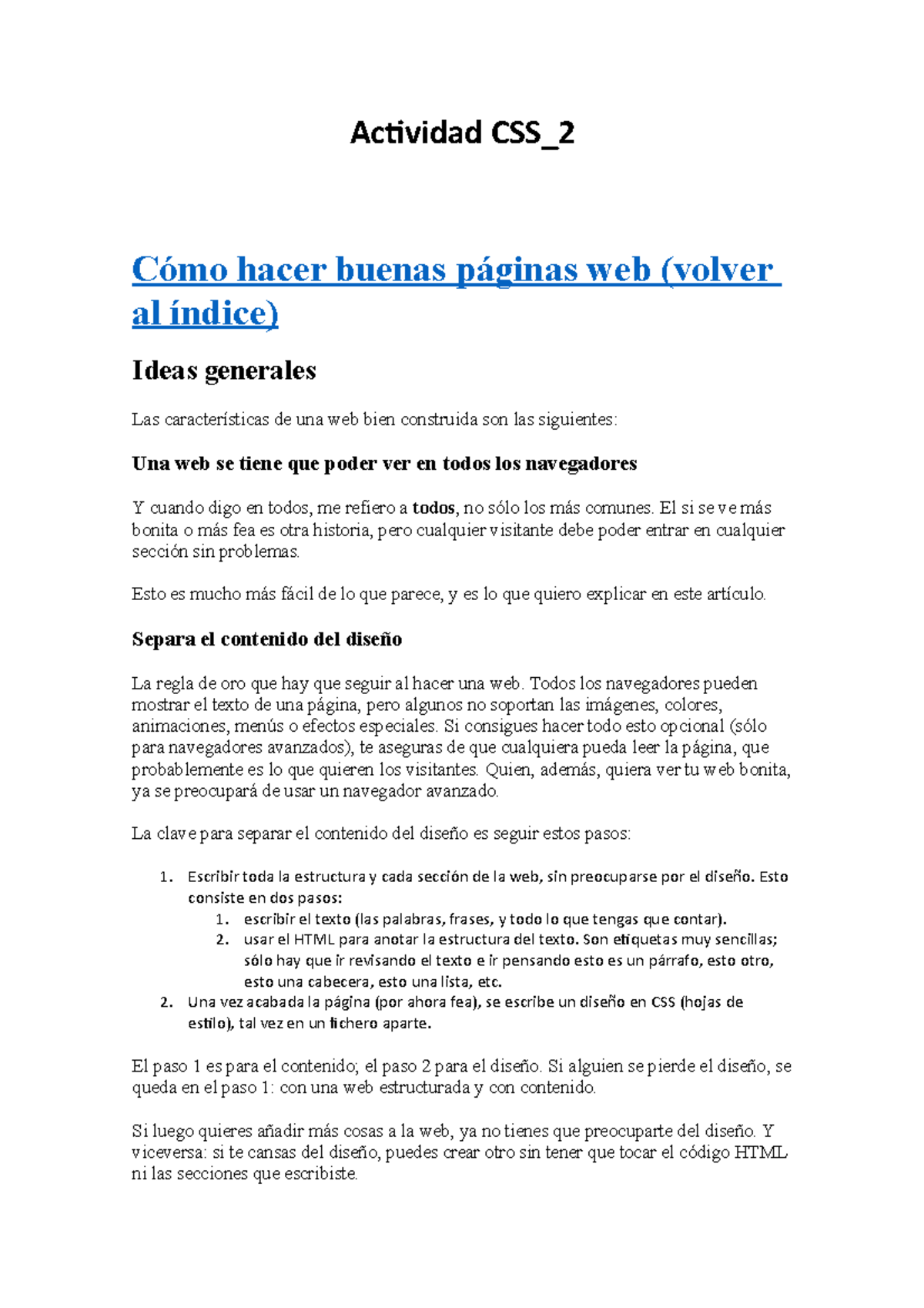 CSS 2 - Actividad CSS_ Cómo hacer buenas páginas web (volver al índice ...