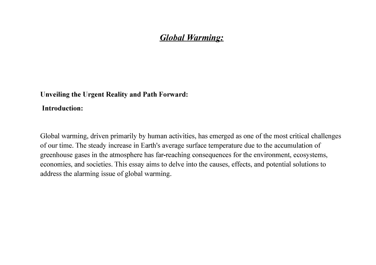 Essay On Global Warming Global Warming Unveiling The Urgent Reality   Thumb 1200 848 