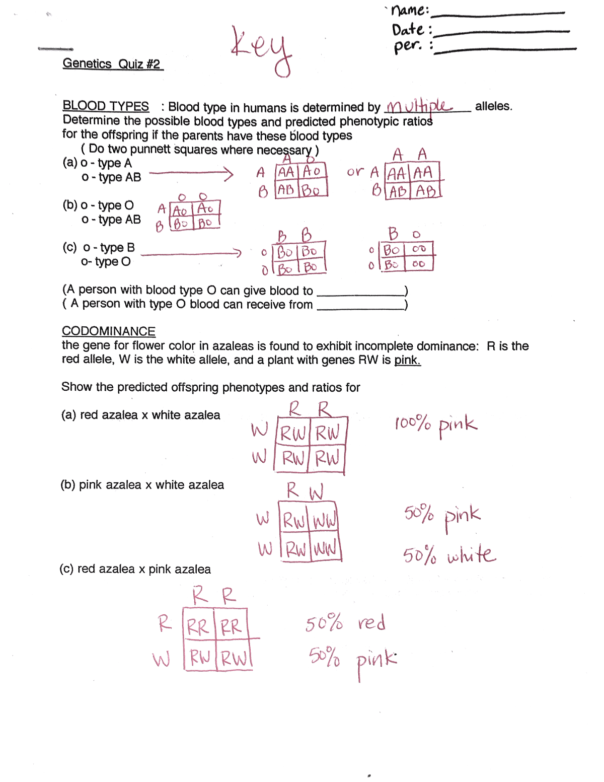 Genetics Quiz 2 Feb 23 2023 at 2 39 39 PM - Studocu